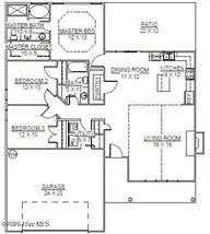 4020 Bluewater Boulevard, New Bern, NC 28562 — 3-bedroom home in Bluewater Rise, New Bern, NC, photo 3 of 12: Floor Plan