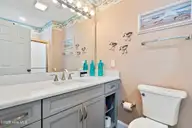 419 27th Street D, Sunset Beach, NC 28468 — 2-bedroom condo in Villas at Sunset Bea, Sunset Beach, NC, photo 19 of 42: Guest Bath
