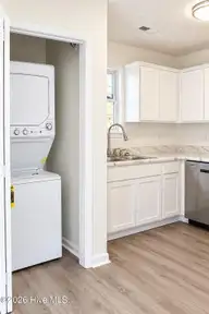 95 Century Court, Swansboro, NC 28584 — 2-bedroom townhome in Pirates Cove Townhouses, Swansboro, NC, photo 6 of 15: washer and dryer