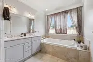 239 Water Oak Drive, Newport, NC 28570 — 4-bedroom waterfront home in Florida Park, Newport, NC, photo 16 of 36: Primary Bathroom