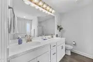 806 Calebs Creek Court, Maysville, NC 28555 — 3-bedroom home in Village Creek, Maysville, NC, photo 18 of 37: Master Bathroom