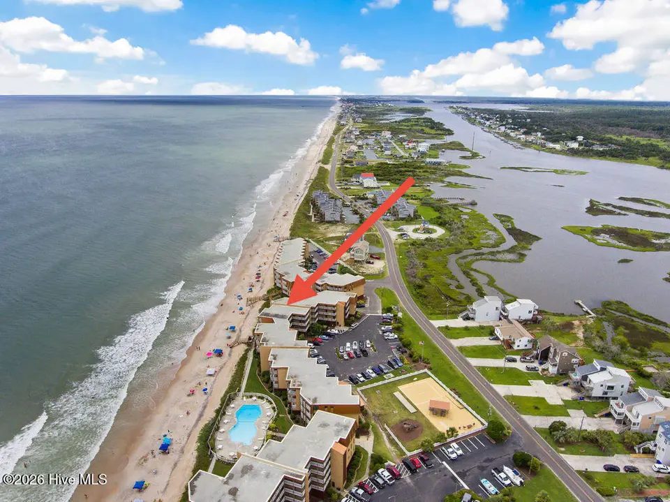 1840 New River Inlet Road Unit 2210b, North Topsail Beach, NC 28460 — 1-bedroom waterfront condo in Topsail Dunes, North Topsail Beach, NC, photo 1 of 23: DJI_0269