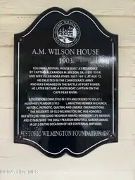 402 S 5th Avenue, Wilmington, NC 28401 — 3-bedroom home in Historic District, Wilmington, NC, photo 8 of 52: Historic Plaque