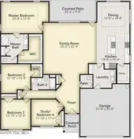 3560 Buster Court Lot 27, Bailey, NC 27807 — 4-bedroom home in Williams Ridge, Bailey, NC, photo 2 of 22: 2505 floorplan
