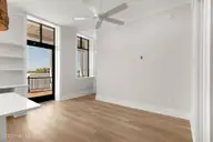 805 Mulberry Street Unit 201, Beaufort, NC 28516 — 1-bedroom condo in 805 Mulberry, Beaufort, NC, photo 10 of 22: Living Room with Porch
