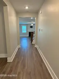 241 Salt Meadow Lane, Newport, NC 28570 — 4-bedroom home in Salt Creek, Newport, NC, photo 7 of 40: Downstairs Hallway