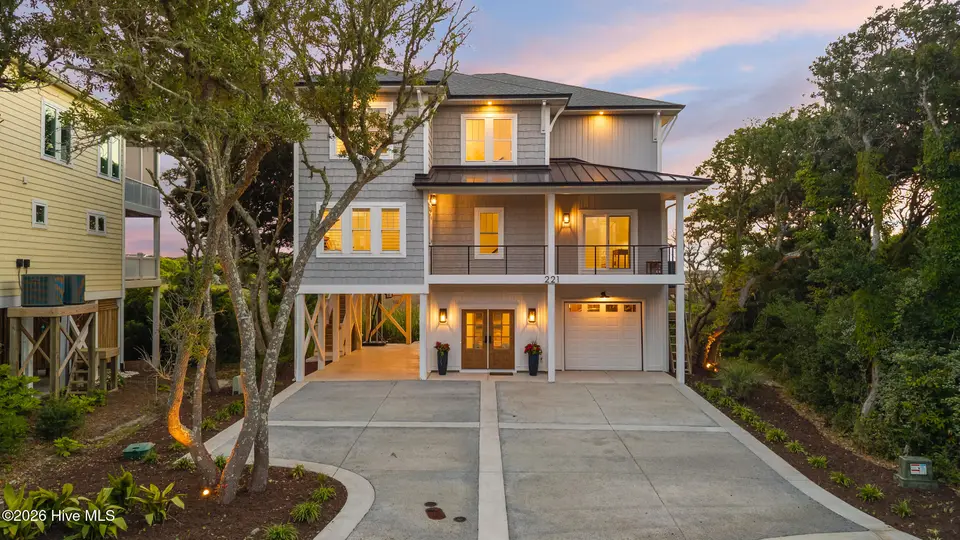 221 Porto Vista Drive, North Topsail Beach, NC 28460 — 5-bedroom waterfront home in Portofino, North Topsail Beach, NC, photo 1 of 73