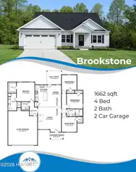 4263 Leah Mae Lane, Pink Hill, NC 28572 — 4-bedroom home in Shamrock Village, Pink Hill, NC, photo 2 of 5: Floor Plan