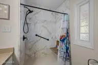 332 Foxhall Road, Newport, NC 28570 — 3-bedroom home in Sand Ridge, Newport, NC, photo 12 of 45: New shower in Primary Bath
