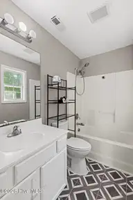 136 Constitution Avenue, Jacksonville, NC 28540 — 3-bedroom home in Liberty Hills, Jacksonville, NC, photo 16 of 28: Primary Bath