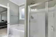 405 Antioch Lakes Road, New Bern, NC 28560 — 3-bedroom waterfront home in The Lakes at Antioch, New Bern, NC, photo 24 of 54: Primary Bathroom