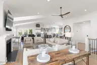 585 Forest Dunes Drive, Pine Knoll Shores, NC 28512 — 4-bedroom waterfront home in Beacon's Reach, Pine Knoll Shores, NC, photo 19 of 68: Second floor open concept living