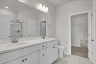 2214 Star Shower Way, Leland, NC 28451 — 3-bedroom townhome in Grand Park, Leland, NC, photo 18 of 40: Primary Bath
