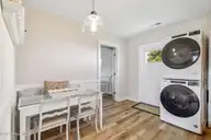 1616 Bonito Lane, Carolina Beach, NC 28428 — 2-bedroom manufactured home in Wilmington Beach, Carolina Beach, NC, photo 14 of 32: Dining area and laundry