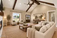 7451 Grover Road, Nashville, NC 27856 — 4-bedroom home in Whispering Pines, Nashville, NC, photo 6 of 65: Staged Living Room1