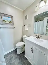 2511 W Fort Macon Road 208-B, Atlantic Beach, NC 28512 — 2-bedroom waterfront condo in IBRC, Atlantic Beach, NC, photo 20 of 41: Primary bathroom view 2