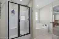 349 Crimson Drive, Winterville, NC 28590 — 4-bedroom home in Summer Winds, Winterville, NC, photo 22 of 32: Walk in Shower