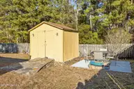 332 Foxhall Road, Newport, NC 28570 — 3-bedroom home in Sand Ridge, Newport, NC, photo 23 of 45: Shed (conveys)