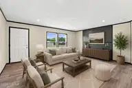 9757 Fire Tower Farm Road, Whitakers, NC 27891 — 3-bedroom manufactured home in Swift Creek Fire Tower, Whitakers, NC, photo 18 of 48: Living Room