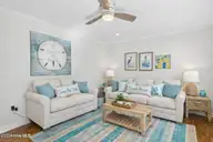 136 Park Avenue, Southport, NC 28461 — 3-bedroom home, Southport, NC, photo 5 of 47: Coastal living room with beach-inspired