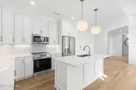 805 Mulberry Street 106, Beaufort, NC 28516 — 2-bedroom condo in 805 Mulberry, Beaufort, NC, photo 10 of 24: Kitchen with Island and Large Cabinets