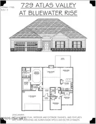1018 Croaker Court, New Bern, NC 28562 — 3-bedroom home in Bluewater Rise, New Bern, NC, photo 3 of 13: Floor Plan and Elevation