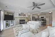 102 Diann Drive A2, Emerald Isle, NC 28594 — 2-bedroom condo in Ocean Reef, Emerald Isle, NC, photo 2 of 40: Living Room & Kitchen