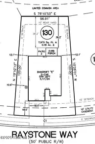 6231 Raystone Way, Leland, NC 28451 — 3-bedroom home in Pinewood, Leland, NC, photo 21 of 32: Plot plan