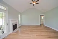 119 Christina Maria Way, Cedar Point, NC 28584 — 3-bedroom home in River Oake, Cedar Point, NC, photo 16 of 64: Great room w/ Cathedral Ceilings