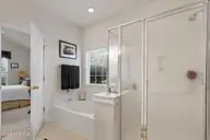 7429 Prestwick Court SW, Sunset Beach, NC 28468 — 3-bedroom home in Sandpiper Bay, Sunset Beach, NC, photo 18 of 41: Owners Suite Bathroom