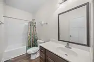 1972 Goose Creek Road SW, Ocean Isle Beach, NC 28469 — 3-bedroom home in Brick Landing - Beach @, Ocean Isle Beach, NC, photo 22 of 66: Hall Bathroom