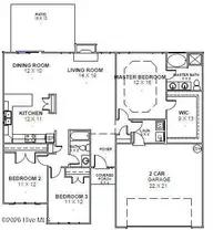 5036 Bluewater Boulevard, New Bern, NC 28562 — 3-bedroom home in Bluewater Rise, New Bern, NC, photo 3 of 12: Floor Plan