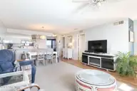 1505 Salter Path Road 326, Indian Beach, NC 28512 — 2-bedroom waterfront condo in Summer Winds Condominiums, Indian Beach, NC, photo 13 of 44: Electric fireplace and tv