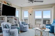 3826 Island Drive, North Topsail Beach, NC 28460 — 3-bedroom waterfront townhome, North Topsail Beach, NC, photo 19 of 52: Living Room