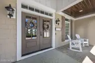 8404 Sound Drive, Emerald Isle, NC 28594 — 5-bedroom waterfront home in Emerald Isle By The Sea, Emerald Isle, NC, photo 4 of 67: Front Entrance & Porch