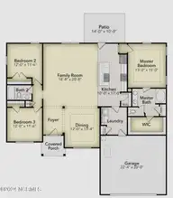 2127 Caracara Drive, New Bern, NC 28560 — 3-bedroom home in Fairfield Harbour, New Bern, NC, photo 2 of 15: 1826 Floor Plan