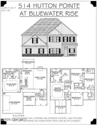 2004 Yellowfin Drive, New Bern, NC 28562 — 5-bedroom home in Bluewater Rise, New Bern, NC, photo 4 of 11: 514-HP FLOOR PLAN LAURA E 3317