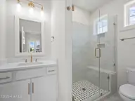 609 Cannonsgate Drive, Newport, NC 28570 — 4-bedroom waterfront home in Cannonsgate, Newport, NC, photo 16 of 41: Main Floor Bath