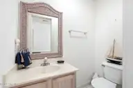 908 Resort Circle Unit 906, Sunset Beach, NC 28468 — 1-bedroom condo in Colony II, Sunset Beach, NC, photo 20 of 35: 1/2 bath