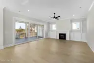 535 Sheldrake Court, Beaufort, NC 28516 — 4-bedroom home in Beau Coast, Beaufort, NC, photo 10 of 53: Living Room w/ Fireplace & Water View