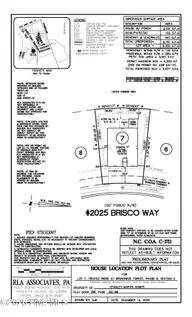 2025 Brisco Way 7, Leland, NC 28451 — 3-bedroom home in Brunswick Forest, Leland, NC, photo 15 of 23: TRESTLE AT BRUNSWICK LOT 7 PLOT PLAN