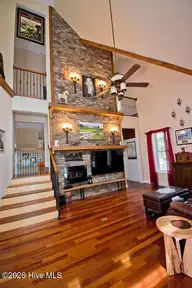 2525 Highway 58, Swansboro, NC 28584 — 3-bedroom waterfront home, Swansboro, NC, photo 11 of 69: Stone Fireplace