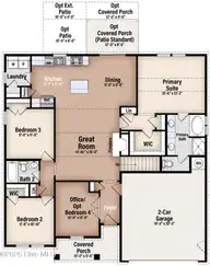 185 Bibey Road Lot 3, Carthage, NC 28327 — 4-bedroom home, Carthage, NC, photo 3 of 9: Floor Plan 1