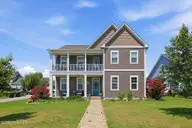 208 Bogue Harbor Court, Newport, NC 28570 — 5-bedroom waterfront home in Bogue Watch, Newport, NC, photo 1 of 70: Front Elevation