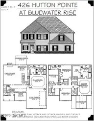 2000 Tarpon Trail, New Bern, NC 28562 — 5-bedroom home in Bluewater Rise, New Bern, NC, photo 3 of 12: Elevation & Floor Plan Lot 426