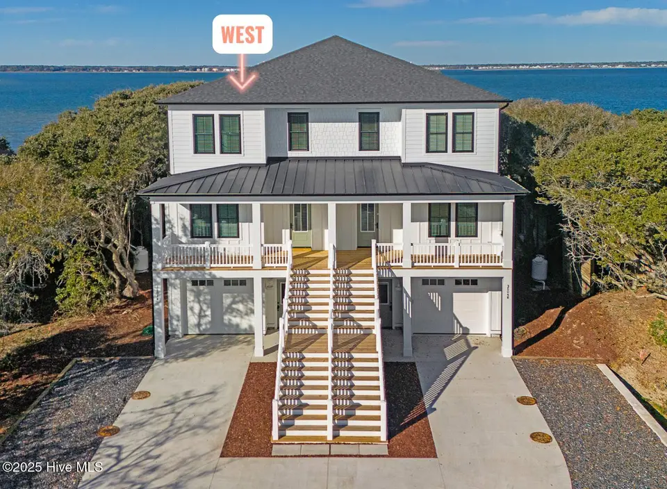 3804 Emerald Drive W, Emerald Isle, NC 28594 — 4-bedroom waterfront townhome in Emerald Isle By The Sea, Emerald Isle, NC, photo 1 of 46: New construction duplex on sound