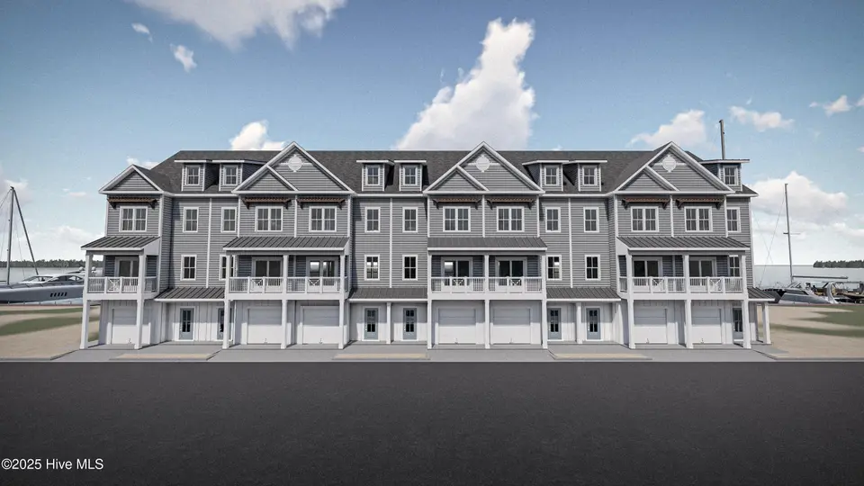 200 Olde Towne Yacht Club Drive 49, Beaufort, NC 28516 — 3-bedroom waterfront townhome in Inlet Cove Townhomes, Beaufort, NC, photo 1 of 54: Inlet Cove Front Rendering - 07 - Front