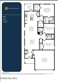 1078 Hanson Drive, Leland, NC 28451 — 3-bedroom home in East Lake, Leland, NC, photo 24 of 24: Nest Floorplan