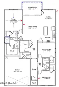 471 Galloping Foal Way SE, Bolivia, NC 28422 — 3-bedroom home in River Tide Farms, Bolivia, NC, photo 2 of 22: Durham II A Floorplan