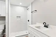 157 Long Pond Loop, Swansboro, NC 28584 — 2-bedroom waterfront condo in Cabins at Old Horse, Swansboro, NC, photo 13 of 28: Bathroom View 1